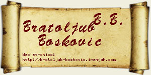 Bratoljub Bošković vizit kartica